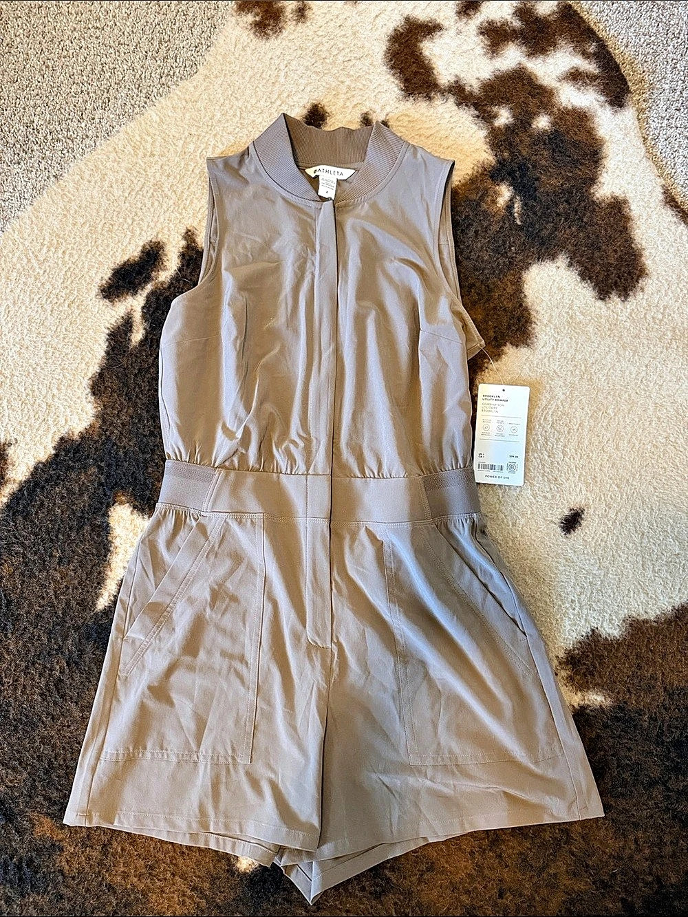 Athleta Brooklyn Utility Romper Utility Romper Gray Size 4 NWT
